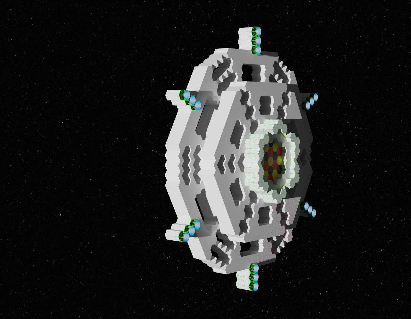 2024 Space Station Liberty (11) Docking Platform, Command Bridge and Commercial Sections