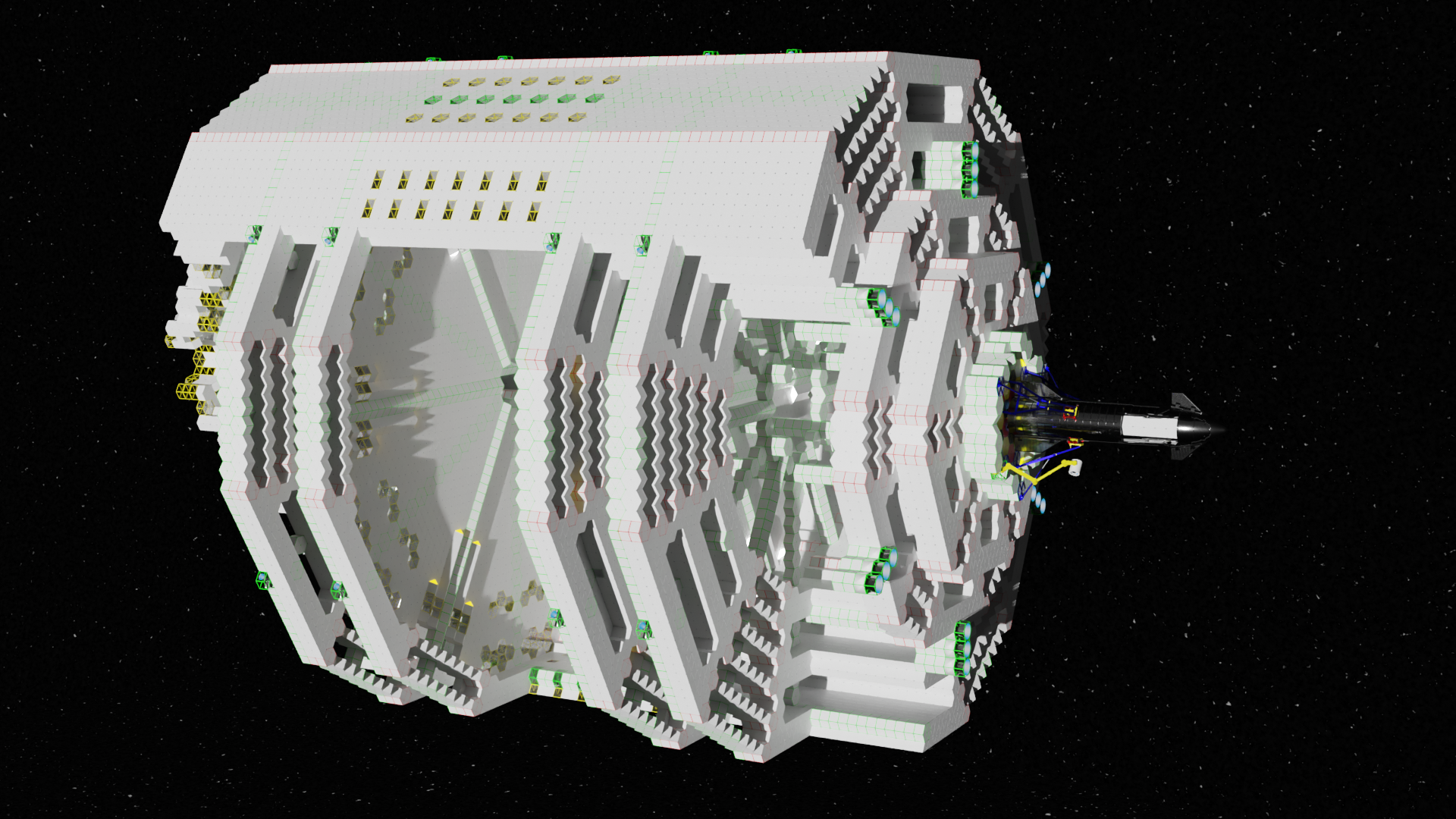 2026 Space Station Liberty (20) 5 Hexmod Cargo Containers Ready to Unload